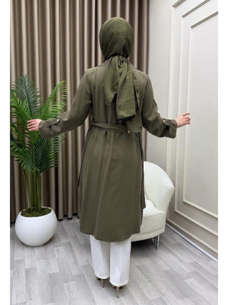 Elmas Trençkot Haki