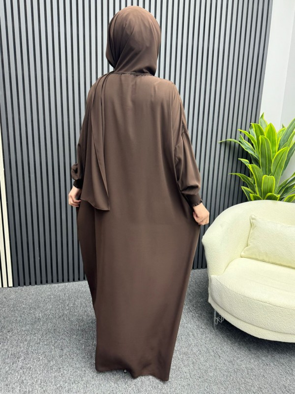 Hafsa Namaz Elbise Kahverengi