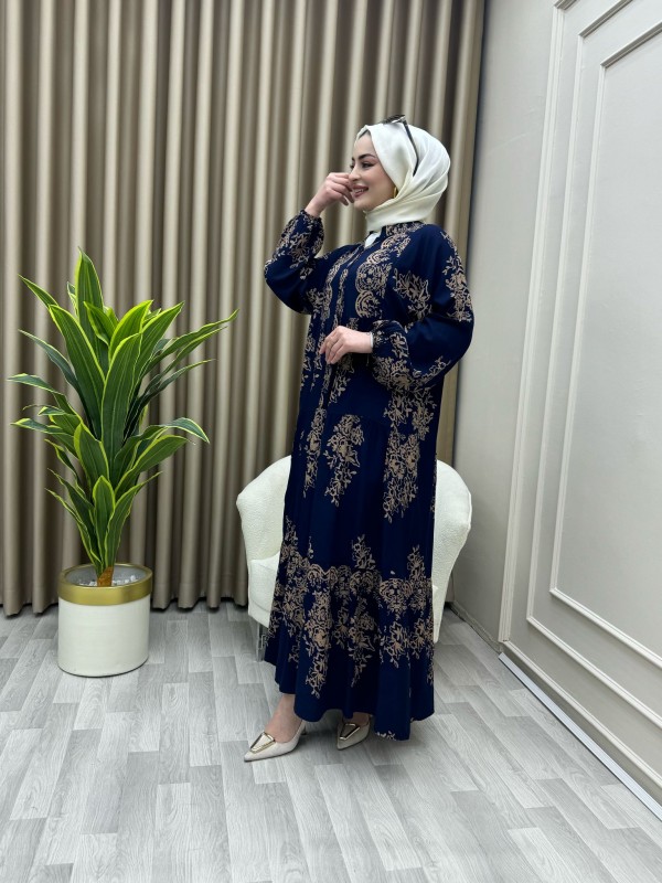 Ebra Elbise Lacivert