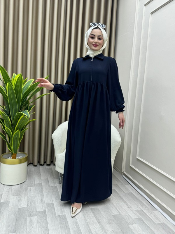 Nisa Elbise Lacivert