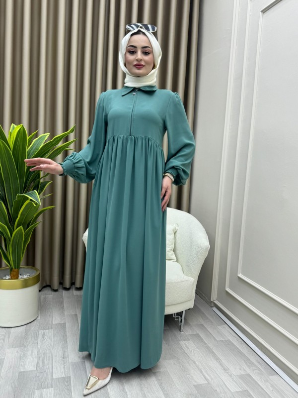 Nisa Elbise Mint Yeşil