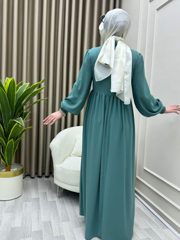 Nisa Elbise Mint Yeşil