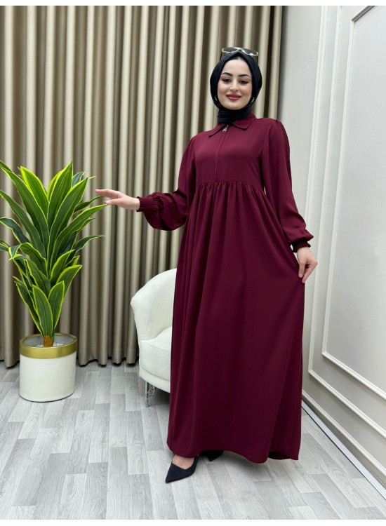 Nisa Elbise Bordo Nisa Elbise Bordo