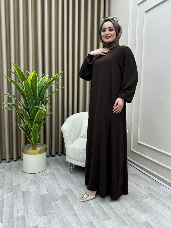 Pırıl Elbise Kahve