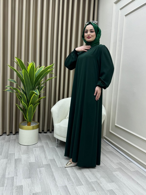 Pırıl Elbise Zümrüt Yeşili