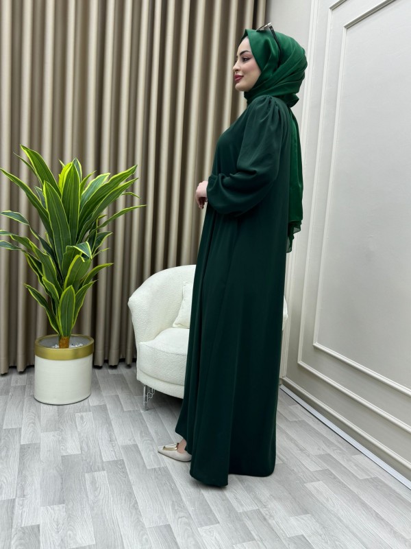 Pırıl Elbise Zümrüt Yeşili