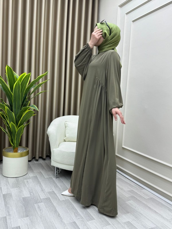 Çağla Elbise Yağ Yeşili Çağla Elbise Yağ Yeşili