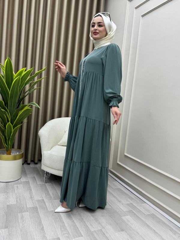 Şükran Elbise Mİnt Yeşili