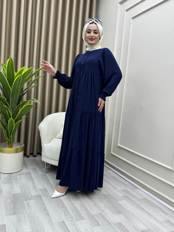 Şükran Elbise Lacivert