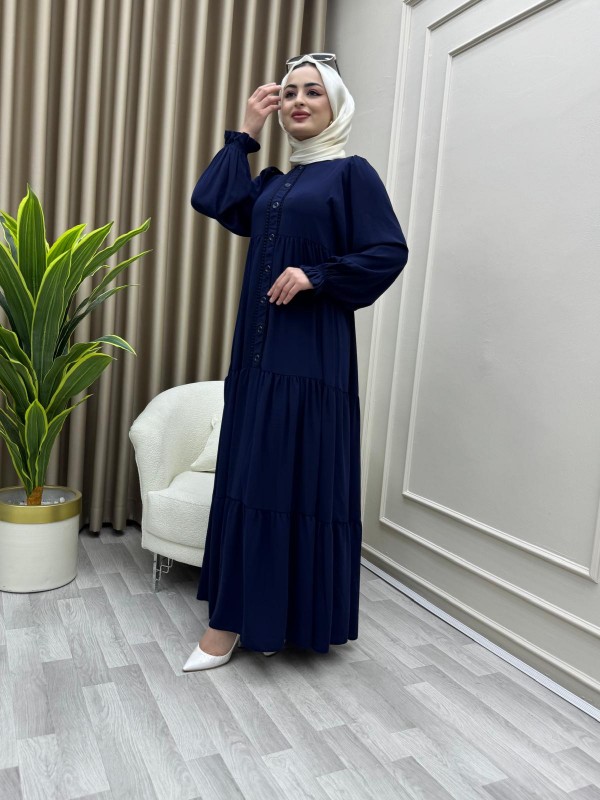 Şükran Elbise Lacivert