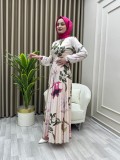 Narin Elbise Ekru Narin Elbise Ekru