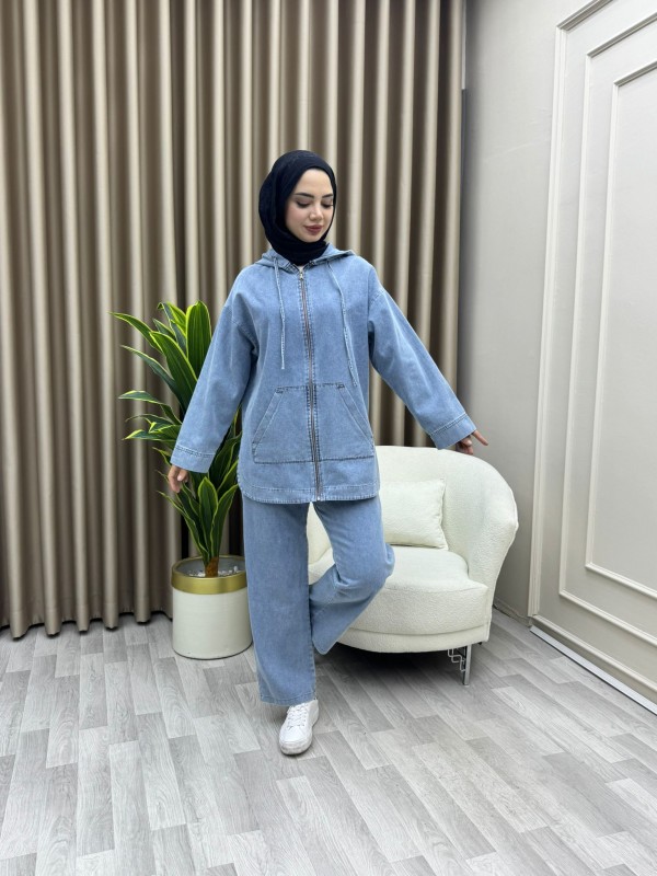 Nazra Kot Takım Açık Mavi