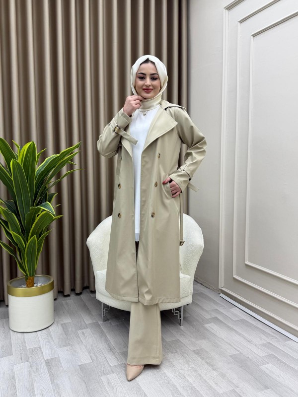 Azel Trençkot Bej