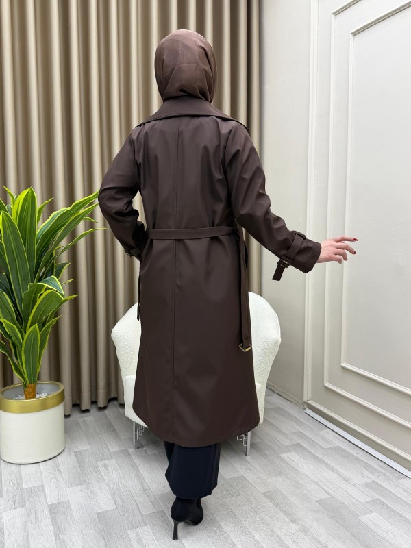 Azel Trençkot Kahve