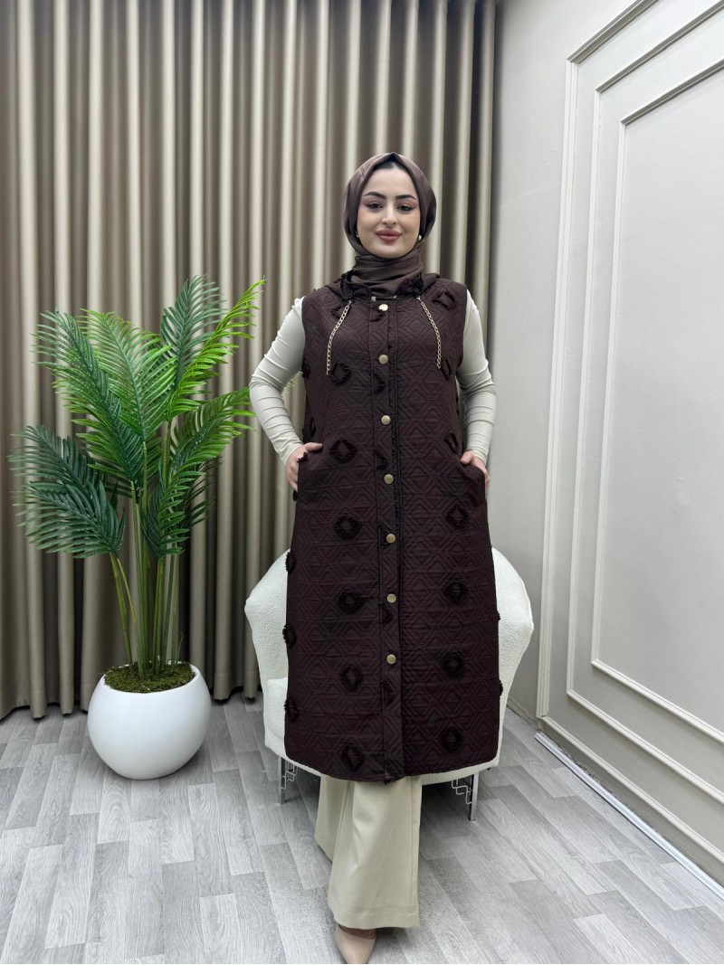 Zerrin Yelek Kahve Zerrin Yelek Kahve