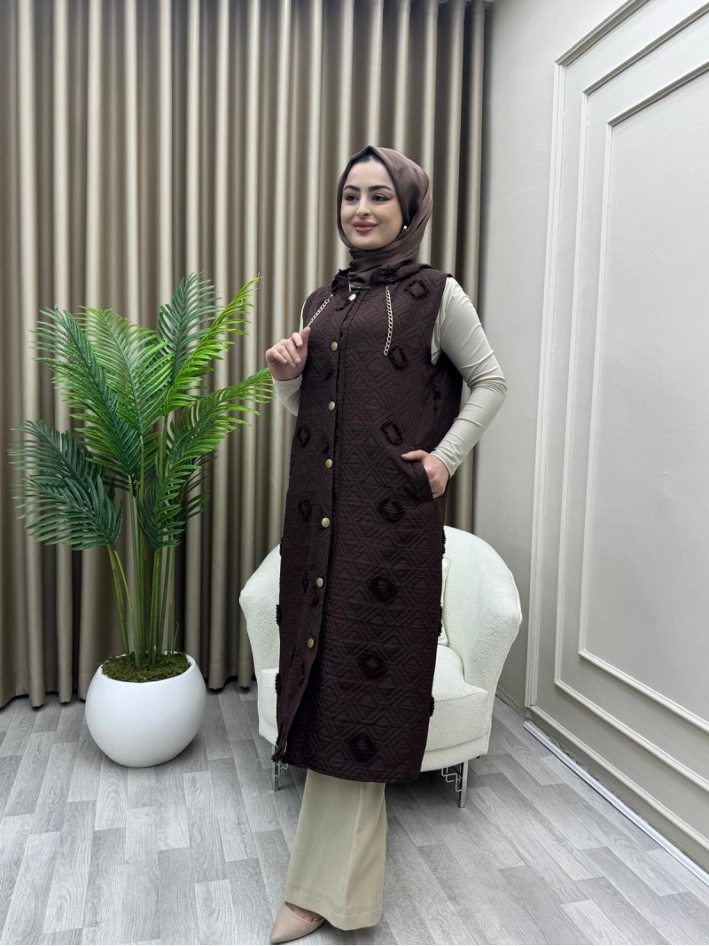 Zerrin Yelek Kahve Zerrin Yelek Kahve