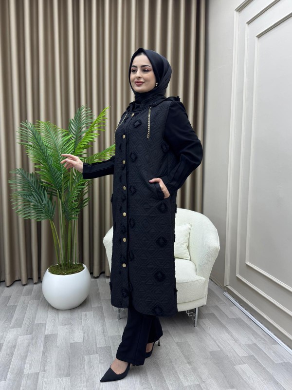Zerrin Yelek Siyah