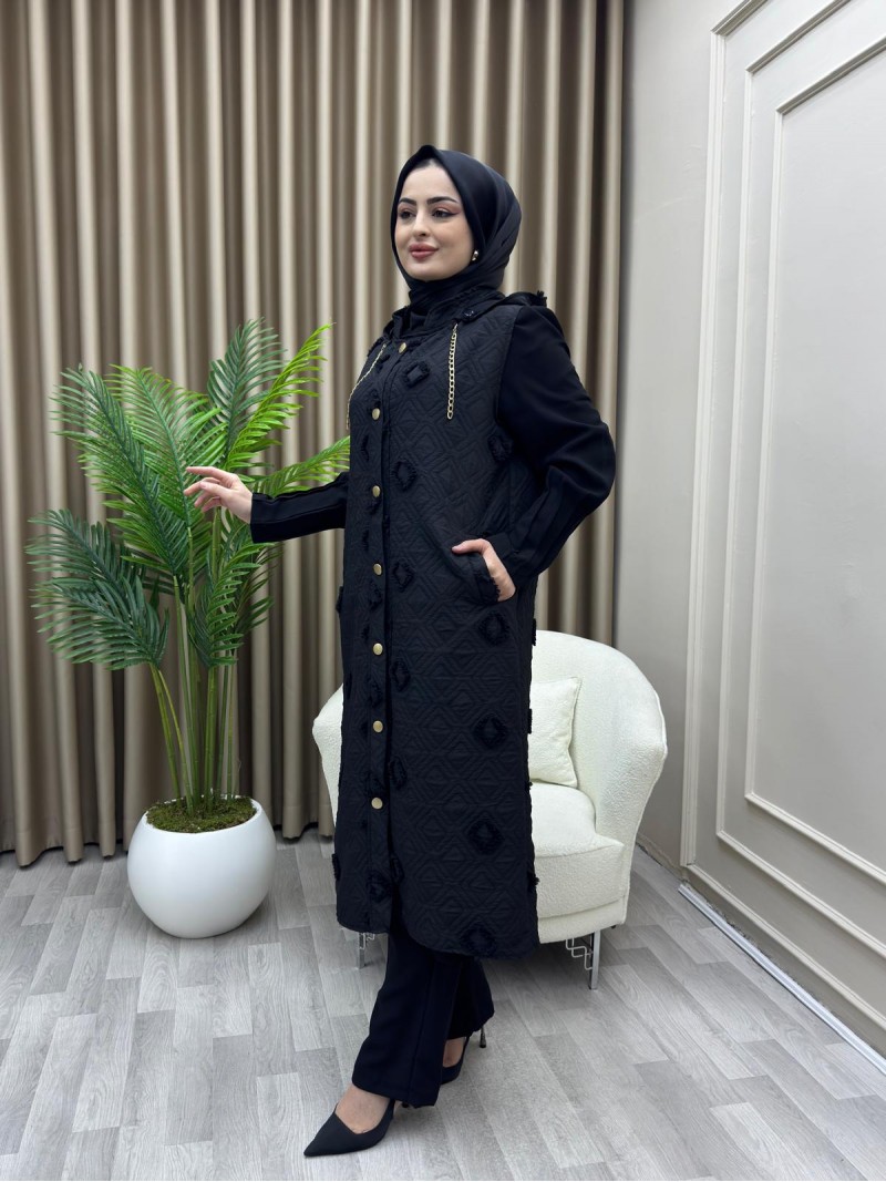 Zerrin Yelek Siyah