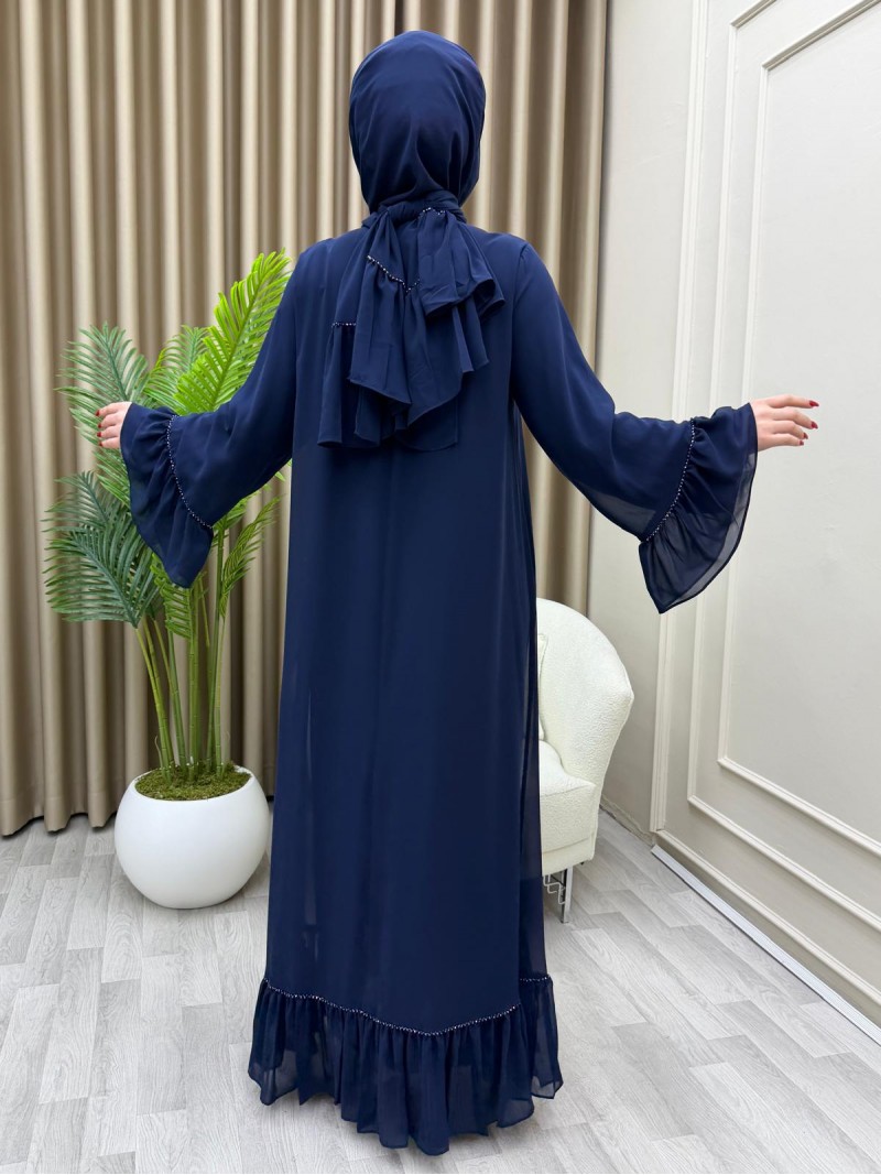 Nazlı Elbise Lacivert