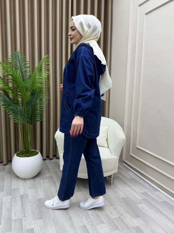 Denim Takım Koyu Mavi