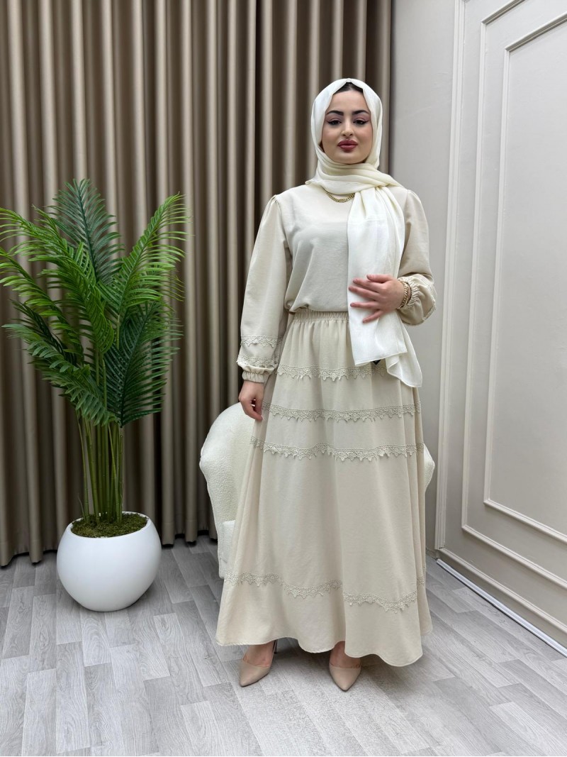 Almina Takım Bej