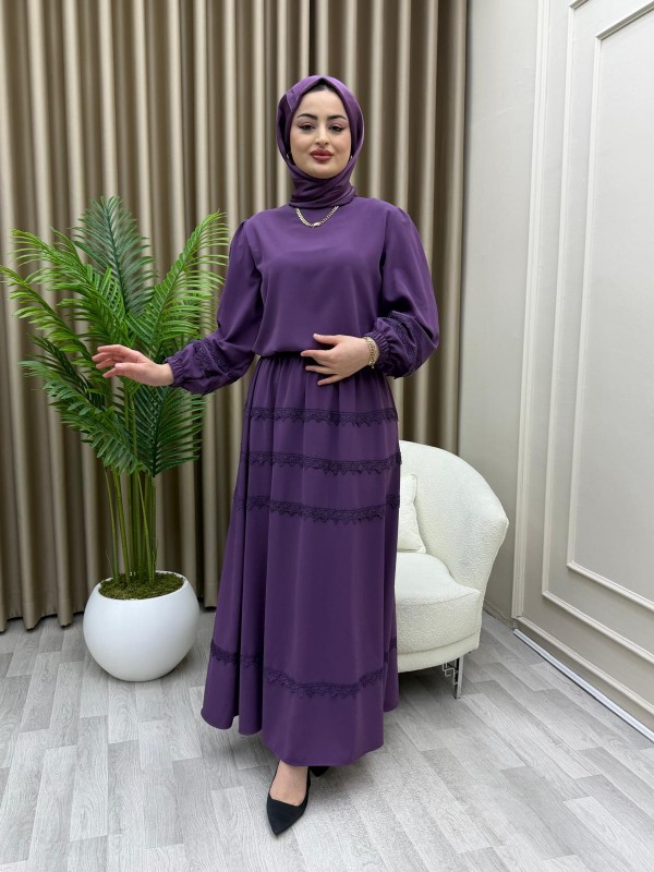 Almina Takım Mor