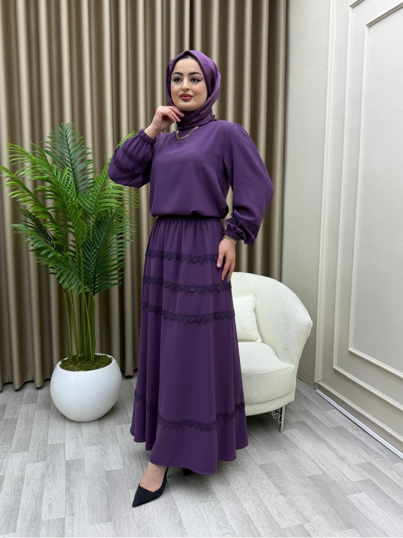 Almina Takım Mor
