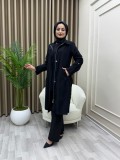 Elmas Trençkot Siyah