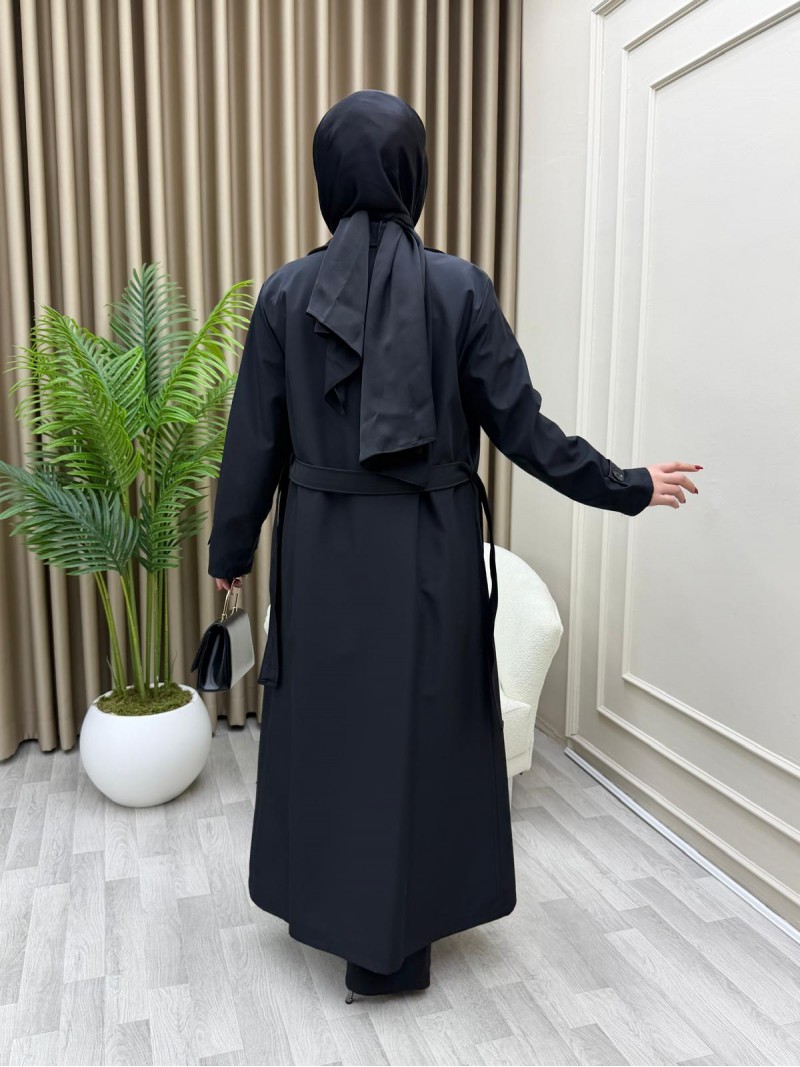 Eylül Tam Boy Trençkot Siyah Eylül Tam Boy Trençkot Siyah