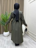 Eylül Tam Boy Trençkot Haki