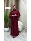 Hira Elbise-Abaya Bordo