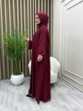Hira Elbise-Abaya Bordo