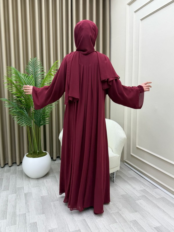 Hira Elbise-Abaya Bordo