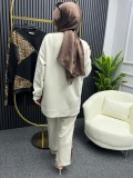 Ayla Leopar Takım Krem