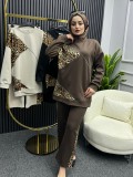 Ayla Leopar Takım Kahve Ayla Leopar Takım Kahve