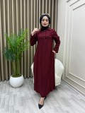 Moda Elbise Bordo