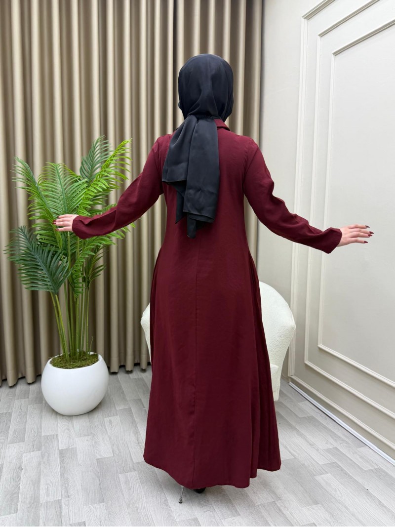 Moda Elbise Bordo