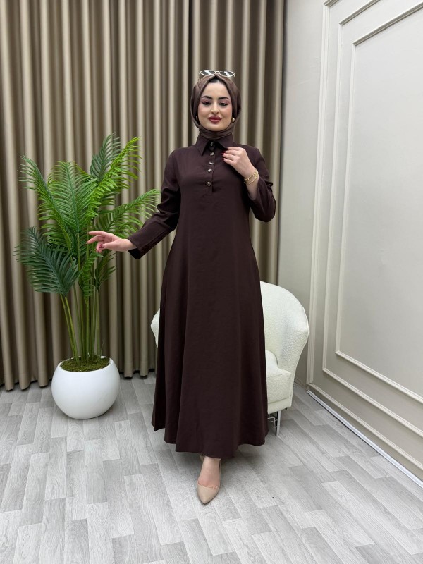 Moda Elbise Kahve
