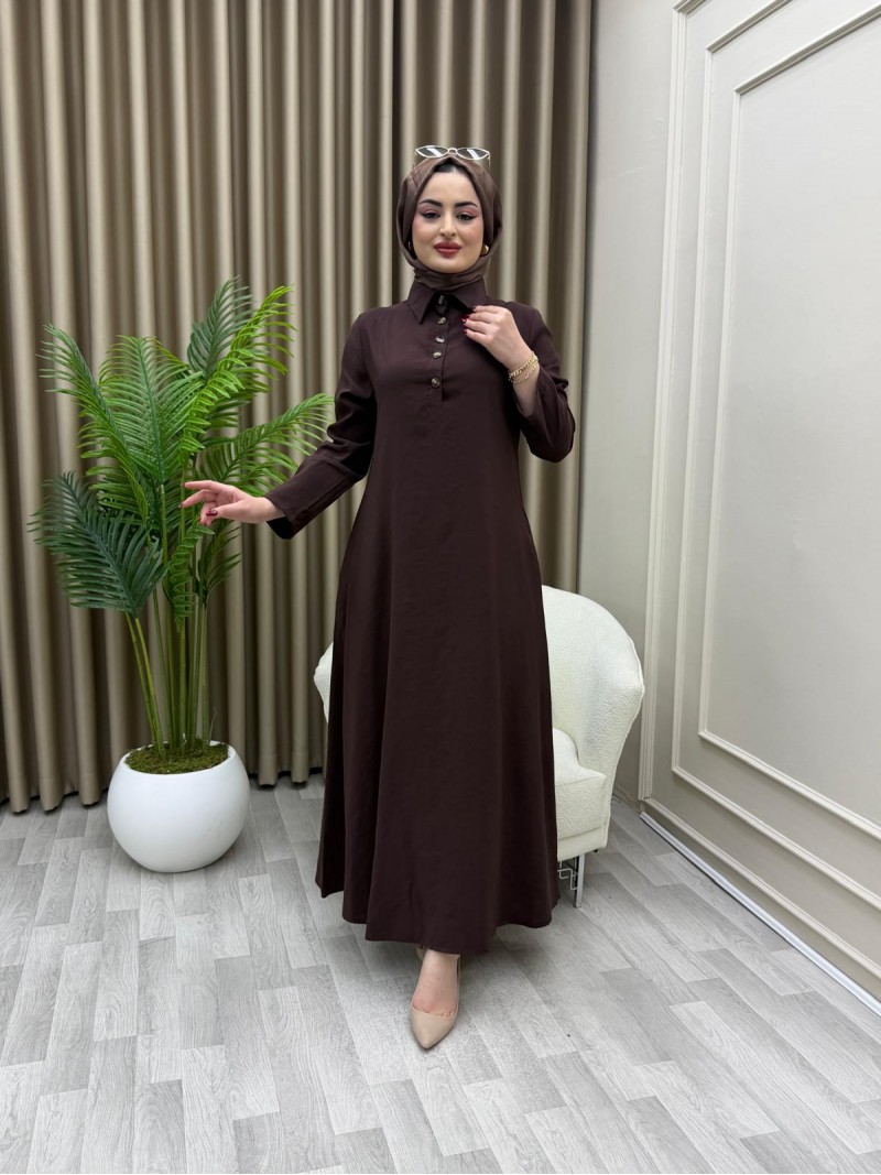 Moda Elbise Kahve