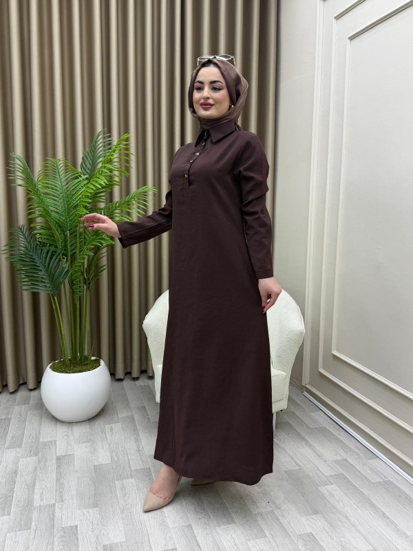 Moda Elbise Kahve