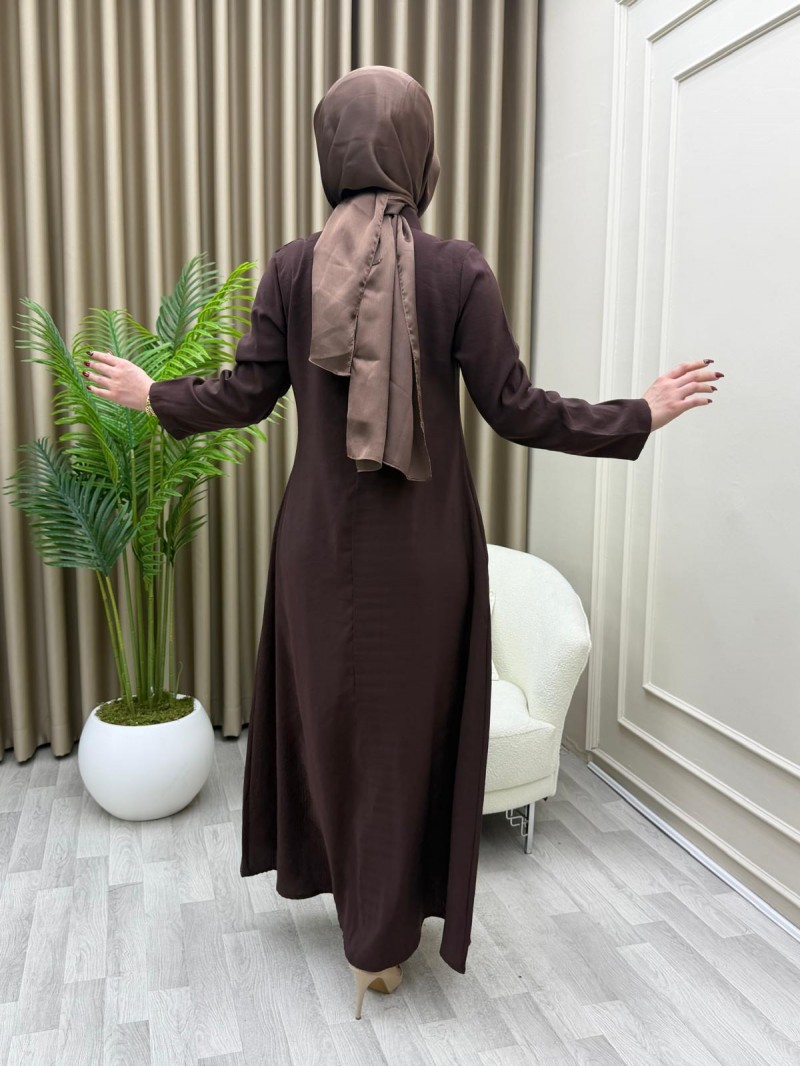 Moda Elbise Kahve