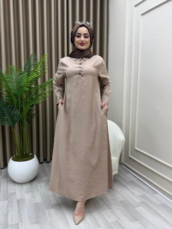 Moda Elbise Bej