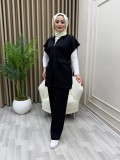 Oysh Yelekli Takım Siyah