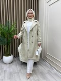 Yaprak Trençkot Krem Yaprak Trençkot Krem