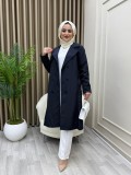Yaprak Trençkot Lacivert Yaprak Trençkot Lacivert