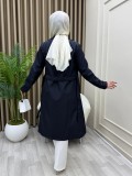 Yaprak Trençkot Lacivert Yaprak Trençkot Lacivert