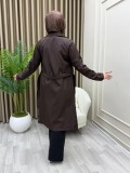 Yaprak Trençkot Kahve Yaprak Trençkot Kahve